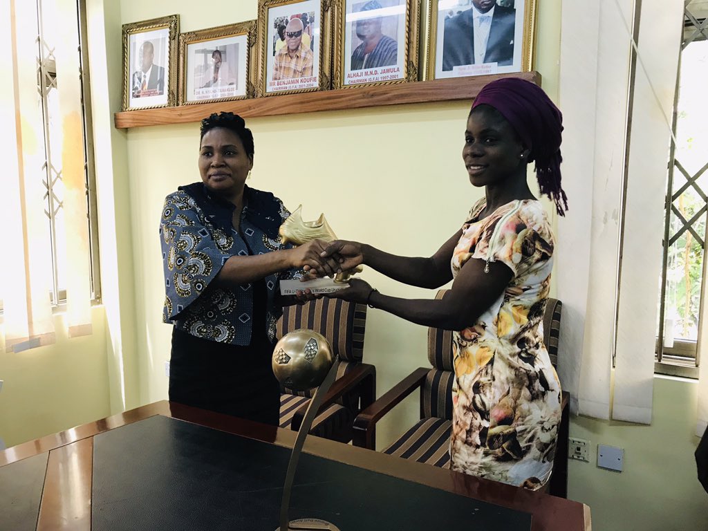 Mukarama Abdulai receives her FIFA Golden boot & Bronze ball in Ghana