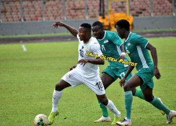 Joseph Esso in action against Burkina Faso