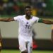 Shafiu Mumuni celebrates his hat-trick against Ivory Coast