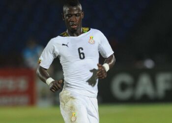 Afriyie Acquah of Ghana   during of the 2015 Africa Cup of Nations match between South Africa and Ghana at Mongomo Stadium, Equatorial Guinea on 27 January 2015 Pic Sydney Mahlangu/BackpagePix