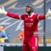 Eupen's goalkeeper Abdul Manaf Nurudeen pictured during a soccer match between Club Brugge and KAS Eupen, Sunday 25 July 2021 in Brugge, on day 1 of the 2021-2022 'Jupiler Pro League' first division of the Belgian championship. BELGA PHOTO KURT DESPLENTER (Photo by KURT DESPLENTER/BELGA MAG/AFP via Getty Images)