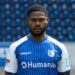 MAGDEBURG, GERMANY - JULY 08: Moritz-Broni Kwarteng of 1. FC Magdeburg poses during the team presentation at MDCC-Arena on July 8, 2022 in Magdeburg, Germany. (Photo by Ronny Hartmann/Getty Images)