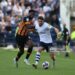 PRESTON, ENGLAND - AUGUST 06: Preston North End's Robbie Brady holds off the challenge from Hull City's Benjamin Tetteh  during the Sky Bet Championship between Preston North End and Hull City at Deepdale on August 6, 2022 in Preston, United Kingdom. (Photo by Stephen White - CameraSport via Getty Images)
