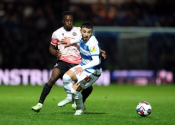 Andy Yiadom in action for Return vs QPR