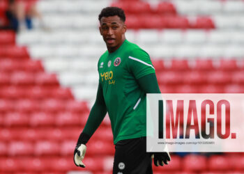 Barnsley, England, 23rd July 2022. Jordan Amissah of Sheffield Utd during the Pre Season Friendly match at Oakwell, Barnsley. Picture credit should read: Lexy lisley / Sportimage PUBLICATIONxNOTxINxUK SPI-1763-0038
