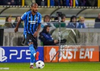 BRUGGES, BELGIUM - OCTOBER 4: Denis Odoi of Club Brugge KV during the Group B - UEFA Champions League match between Club Brugge KV and Atletico Madrid at the Jan Breydelstadion on October 4, 2022 in Brugges, Belgium (Photo by Joris Verwijst/Orange Pictures/BSR Agency/Getty Images)
