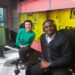 George Addo jnr in the studio of the BBC , UK
