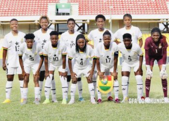 Black Queens starting lineup group photo against Senegal