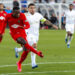 Birmingham Legion FC forward Rudolf Mensah (14) scores a goal during the second half of the Atlanta United FC at Birmingham Legion FC pro soccer exhibition game, Saturday, Feb. 8, 2020, at BBVA Compass Field in Birmingham, Ala.
(Photo by Vasha Hunt)