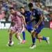 Inter Miami’s Argentine forward Lionel Messi tries to dribble past Cruz Azul’s players during the Leagues Cup Group J football match between Inter Miami CF and Cruz Azul at DRV PNK Stadium in Fort Lauderdale, Florida, on July 21, 2023. (Photo by Chris Arjoon / AFP)