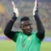 Ghana goalkeeper Richard Ofori warms up during the Qatar 2022 FIFA World Cup qualifier between Ghana and Nigeria held at the Baba Yara Stadium in Kumasi, Ghana on 25 March 2022 ©BackpagePix