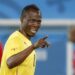 Jun 15, 2014; Natal, Rio Grande do Norte, BRAZIL; Ghana midfielder Emmanuel Agyemang Badu (8) points to a teammate during practice in preparation for their opening World Cup game against the United States at Estadio das Dunas. Mandatory Credit: Winslow Townson-USA TODAY Sports