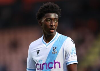 BARNET, ENGLAND - JULY 11: Jesurun Rak-Sakyi during the Pre-Season Friendly between Barnet and Crystal Palace at The Hive on July 11, 2023 in Barnet, England. (Photo by Marc Atkins/Getty Images)