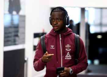 NEWCASTLE UPON TYNE, ENGLAND - APRIL 30: Kamaldeen Sulemana of Southampton ahead of the Premier League match between Newcastle United and Southampton FC at St. James Park on April 30, 2023 in Newcastle upon Tyne, England. (Photo by Matt Watson/Southampton FC via Getty Images)