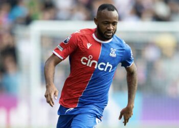 LONDON, ENGLAND - SEPTEMBER 23:  Jordan Ayew of Crystal Palace during the Premier League match between Crystal Palace and Fulham FC at Selhurst Park on September 23, 2023 in London, England. (Photo by Visionhaus/Getty Images)