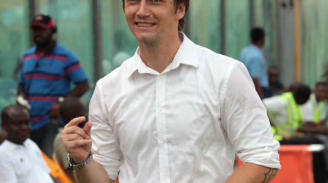 Coach Tom Strand of Medeama SC during the Super Cup Match between Champions of Ghana Premier League and the Champions of Ghana FA Cup ©Christian Thompson/BackpagePix