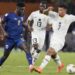 Ghana’s Ransford Yeboah (r) vies for the ball with Cape Verde’s Gilson Benchimol Tavares (l) during the African Cup of Nations Group B match. | Photo Credit: AP