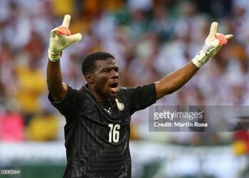FORTALEZA, BRAZIL - JUNE 21:  Fatawu Dauda of Ghana reacts to his team's first goal during the 2014 FIFA World Cup Brazil Group G match between Germany and Ghana at Castelao on June 21, 2014 in Fortaleza, Brazil.  (Photo by Martin Rose/Getty Images)