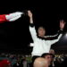 CAIRO, EGYPT - FEBRUARY 10:  Coach Hassan Shehata of Egypt celebrates a win int the African Cup of Nations Final against the Ivory Coast at Cairo International Stadium February 10, 2006 in Cairo, Egypt.  (Photo by Ben Radford/Getty Images)