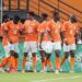 Sebastien Haller of Ivory Coast celebrates goal during the 2023 International football friendly between Ivory Coast and Morocco at the Felix Houphouet Boigny Stadium, Abidjan, Ivory Coast on 14 October 2023 ©Gavin Barker/BackpagePix