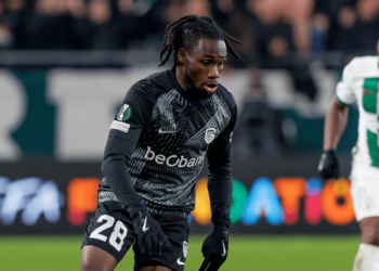 Ghana winger Joseph Paintsil being chased by LA Galaxy