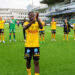 220911 Elfsborgs Michael Baidoo jublar efter  fotbollsmatchen i Allsvenskan mellan GIF Sundsvall och Elfsborg den 11 september 2022 i Sundsvall. 
Foto: Pär Olert / BILDBYRÅN / COP 108 / PO0056