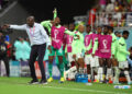 AL RAYYAN, QATAR - NOVEMBER 28: Otto Addo, Head Coach of Ghana, reacts during the FIFA World Cup Qatar 2022 Group H match between Korea Republic and Ghana at Education City Stadium on November 28, 2022 in Al Rayyan, Qatar. (Photo by Alex Grimm/Getty Images)