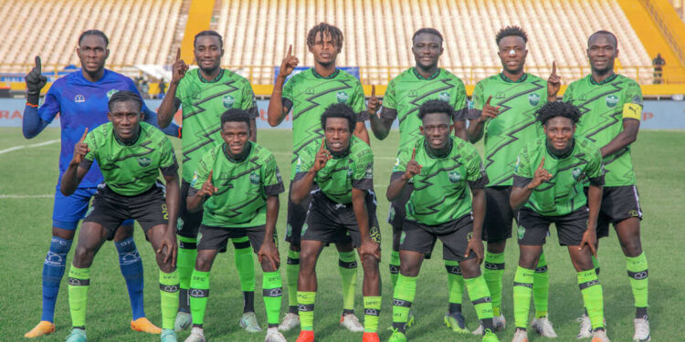Dreams FC team picture during the CAF Confederation Cup quarterfinal 1st leg match between Stade Malien and Dreams FC at March 26 Stadium in Bamako, Mali on 31 March 2024 ©Mamodo Kante/BackpagePix
