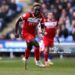 READING, ENGLAND - JANUARY 27: Dan Agyei of Leyton Orient F.C. celebrates after scoring his teams first goal during the Sky Bet League One match between Reading and Leyton Orient at Select Car Leasing Stadium on January 27, 2024 in Reading, England. (Photo by Ryan Pierse/Getty Images)