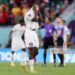 DOHA, QATAR - NOVEMBER 24: Inaki Williams of Ghana reacts after the 2-3 loss  during the FIFA World Cup Qatar 2022 Group H match between Portugal and Ghana at Stadium 974 on November 24, 2022 in Doha, Qatar. (Photo by Julian Finney/Getty Images)