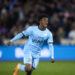 RANDERS, DENMARK - APRIL 19: Mohammed Fuseini of Randers FC celebrates after scoring their first goal during the Danish 3F Superliga match between Randers FC and OB Odense at Cepheus Park on April 19, 2024 in Odense, Denmark. (Photo by Lars Ronbog / FrontZoneSport via Getty Images)