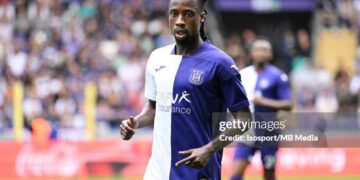 BRUSSELS, BELGIUM - JULY 22: Majeed Ashimeru of Anderlecht pictured during a friendly pre-season game ahead of the Belgian 2023 - 2024 Jupiler Pro League season between RSC Anderlecht and Ajax Amsterdam on July 22 , 2023 in Brussels, Belgium. (Photo by Isosport/MB Media/Getty Images)