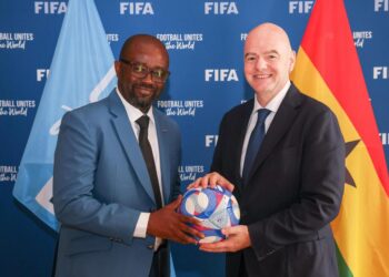 GFA President Kurt Okraku and Fifa President Gianni Infantino