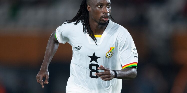 ABIDJAN, IVORY COAST - JANUARY 14:  ASHIMERU MAJEED of Ghana during the TotalEnergies CAF Africa Cup of Nations group stage match between Ghana and Cape Verde at on January 14, 2024 in Abidjan, Ivory Coast. (Photo by Visionhaus/Getty Images)
