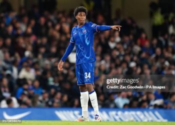Chelsea's Josh Acheampong during the Carabao Cup third round match at Stamford Bridge, London. Picture date: Tuesday September 24, 2024. (Photo by Zac Goodwin/PA Images via Getty Images)