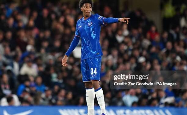 Chelsea's Josh Acheampong during the Carabao Cup third round match at Stamford Bridge, London. Picture date: Tuesday September 24, 2024. (Photo by Zac Goodwin/PA Images via Getty Images)