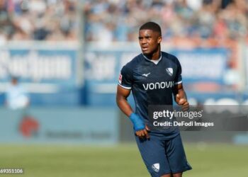 Bochum, Germany - August 31: Myron Boadu of VfL Bochum looks on during the Bundesliga match between VfL Bochum 1848 and Borussia Mönchengladbach at Vonovia Ruhrstadion on August 31, 2024 in Bochum, Germany. (Photo by Mario Hommes/DeFodi Images/DeFodi via Getty Images)
