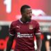 NORTHAMPTON, ENGLAND - AUGUST 17: Tariqe Fosu of Northampton Town in action during the Sky Bet League One match between Northampton Town  and Exeter City  at Sixfields on August 17, 2024 in Northampton, England. (Photo by Pete Norton/Getty Images)