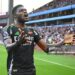 BIRMINGHAM, ENGLAND - AUGUST 24: Thomas Partey celebrates scoring the 2nd Arsenal goal during the Premier League match between Aston Villa FC and Arsenal FC at Villa Park on August 24, 2024 in Birmingham, England. (Photo by Stuart MacFarlane/Arsenal FC via Getty Images)