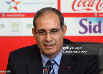 Morocco's Atlas Lions newly appointed coach Badou Zaki holds a press conference on May 2, 2014 in Rabat. AFP PHOTO / FADEL SENNA        (Photo credit should read FADEL SENNA/AFP via Getty Images)