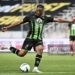 ANTWERPEN, BELGIUM - MAY 12: Abu Francis of Cercle  in action with the ball during a football game between Royal Antwerp FC and Cercle Brugge on match day 8 of the Champions Play-offs in the Jupiler Pro League season 2023 - 2024 competition on May 12, 2024 in Antwerp, Belgium. (Photo by Isosport/MB Media/Getty Images)