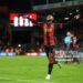 BOURNEMOUTH, ENGLAND - SEPTEMBER 30: Antoine Semenyo of Bournemouth celebrates after team-mate Dango Ouattara scores a goal to make it 2-0 during the Premier League match between AFC Bournemouth and Southampton FC at Vitality Stadium on September 30, 2024 in Bournemouth, England. (Photo by Robin Jones - AFC Bournemouth/AFC Bournemouth via Getty Images)