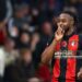 BOURNEMOUTH, ENGLAND - NOVEMBER 2: Antoine Semenyo of Bournemouth celebrates scoring the opening goal during the Premier League match between AFC Bournemouth and Manchester City FC at Vitality Stadium on November 2, 2024 in Bournemouth, England. (Photo by Charlotte Wilson/Offside/Offside via Getty Images)