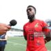 CHARLOTTE, NORTH CAROLINA - OCTOBER 13: Iñaki Williams of Ghana speaks to the media during a mix zone ahead of the friendly martch against Mexico at Bank of America Stadium on October 13, 2023 in Charlotte, North Carolina. (Photo by Omar Vega/Getty Images)