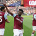 LONDON, ENGLAND - OCTOBER 5: West Ham United's Mohammed Kudus celebrates scoring his side's second goal during the Premier League match between West Ham United FC and Ipswich Town FC at London Stadium on October 5, 2024 in London, England. (Photo by Rob Newell - CameraSport via Getty Images)