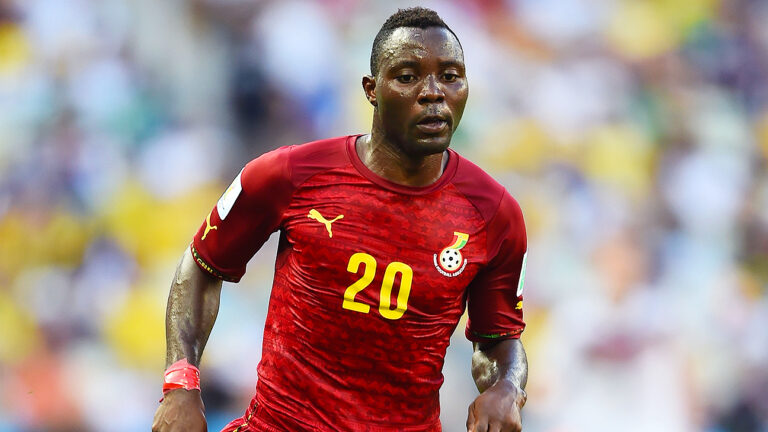 FORTALEZA, BRAZIL - JUNE 21:  Kwadwo Asamoah of Ghana controls the ball during the 2014 FIFA World Cup Brazil Group G match between Germany and Ghana at Castelao on June 21, 2014 in Fortaleza, Brazil.  (Photo by Laurence Griffiths/Getty Images)