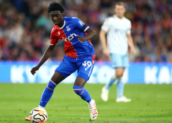 LONDON, ENGLAND - OCTOBER 07: Jesurun Rak-Sakyi of Crystal palace in action during the Premier League match between Crystal Palace and Nottingham Forest at Selhurst Park on October 07, 2023 in London, England. (Photo by Bryn Lennon/Getty Images)