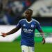 Christopher Antwi-Adjei of FC Schalke 04  looks on during the 2.Bundesliga match between FC Schalke 04 and Hertha BSC at Veltins-Arena, Gelsenkirchen, Germany on August 1, 2025.  (Photo by Ulrik Pedersen/NurPhoto via Getty Images)