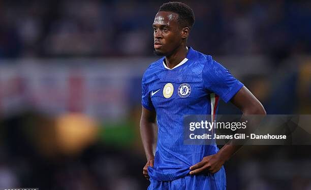 LONDON, ENGLAND - AUGUST 08: Jamie Gittens of Chelsea during the pre-season friendly match between Chelsea and Bayer Leverkusen at Stamford Bridge on August 08, 2025 in London, England. (Photo by James Gill - Danehouse/Getty Images)