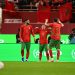 Brahim Diaz of Morocco celebrates goal with teammates during the 2025 Africa Cup of Nations AFCON match between Morocco and Mali at the Prince Moulay Abdellah Stadium in Rabat, Morocco on 26 December 2025 ©Nabil Ramdani/BackpagePix